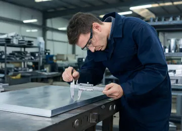 Cut steel plate inspection